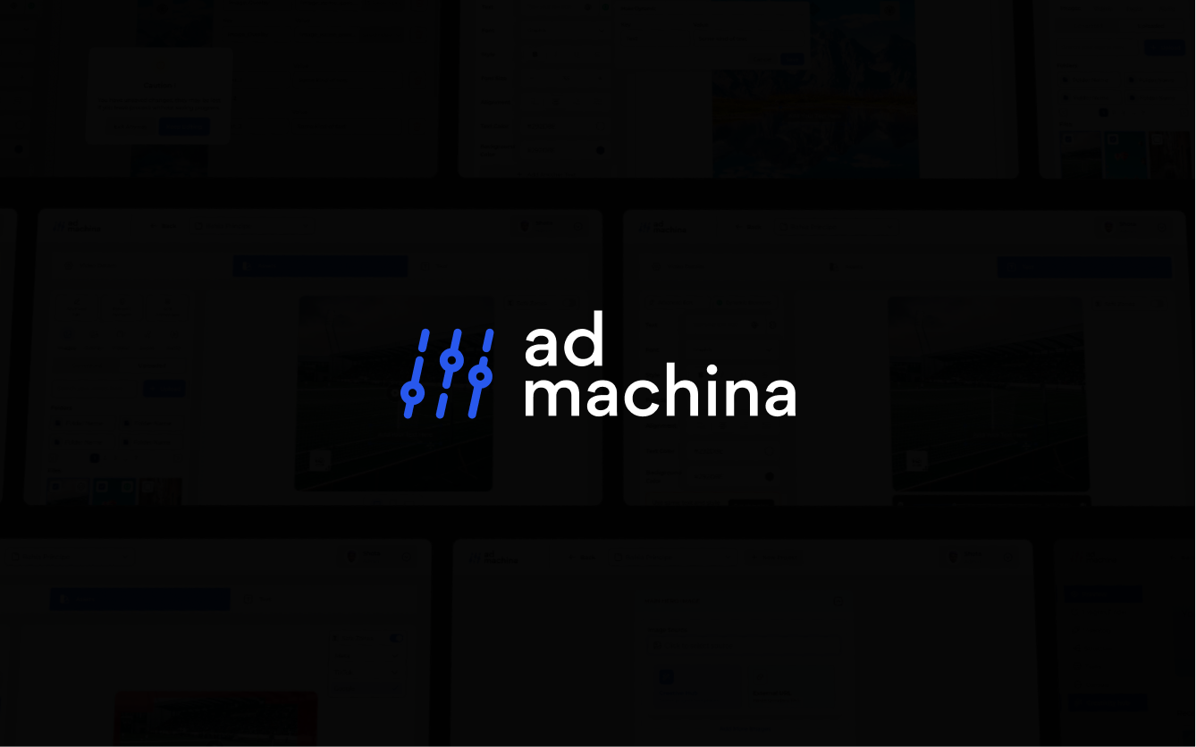 Ad-Machina agentic AI advertising platform dashboard on a dark interface